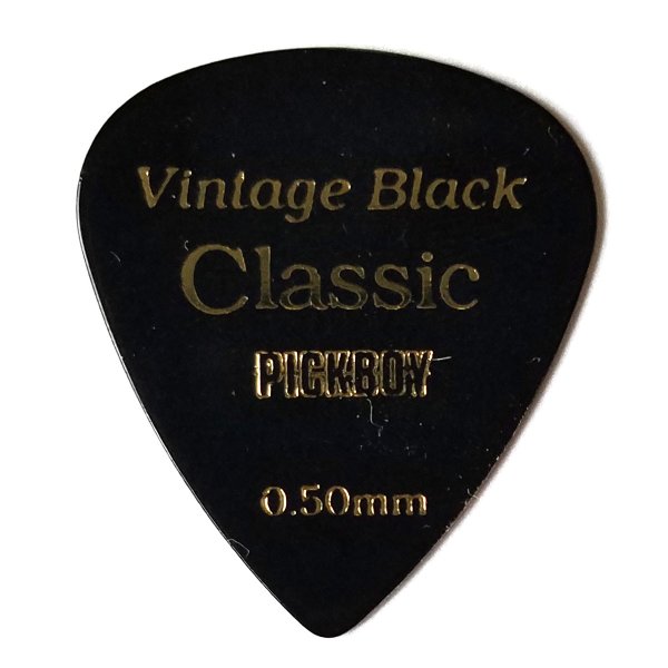 PICKBOY[ピックボーイ]　ピック　ビンテージ クラシックピック ブラック　ティアドロップ　GP-07