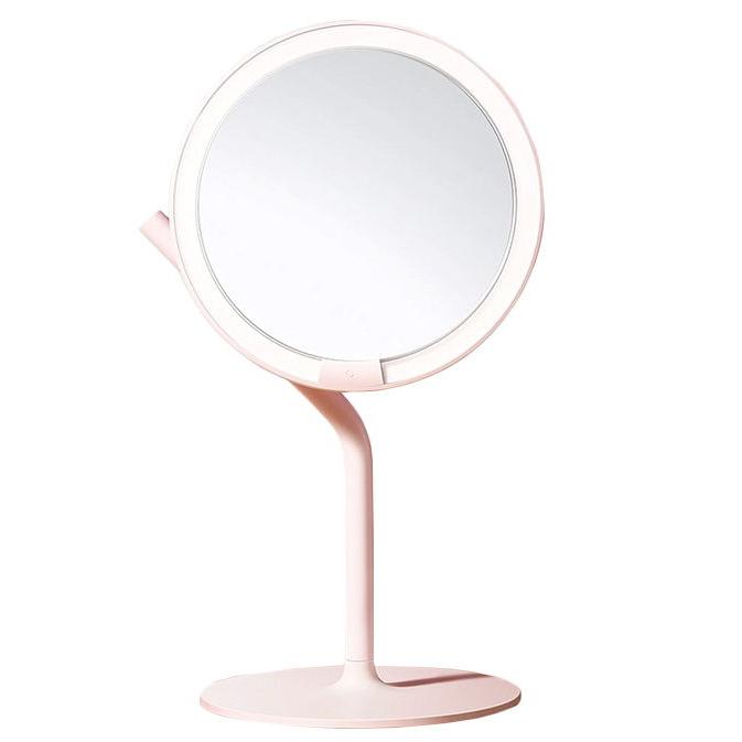 Rakuten - AMIRO 卓上LEDミラー AMIRO MINI 2 LED 美容ミラー AML117PK ホワイト　女優ミラー ライト　メイクアップ　拡大鏡付属