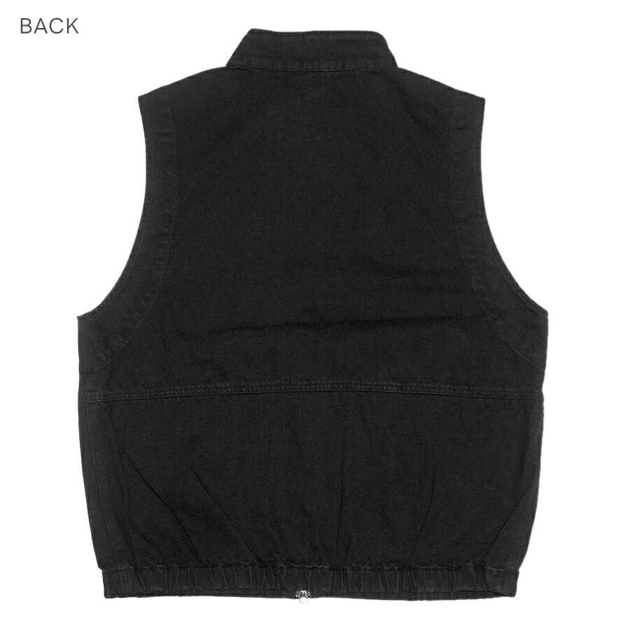 【即納】BEN DAVIS STAND ZIP VEST【BLACK】大きいサイズ 通販 ベンデイビス ベスト スタンドジップ シンプル ブラック 黒 コットン アメカジ カジュアル ヒップホップ HIP HOP B系 ストリート