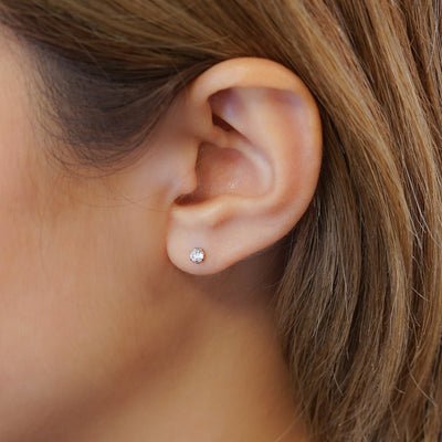 K18/PT ダイヤモンド ボディピアス セット │ 16G イエローゴールド/プラチナ 上質 天然ダイヤモンド シンプル 普段使い