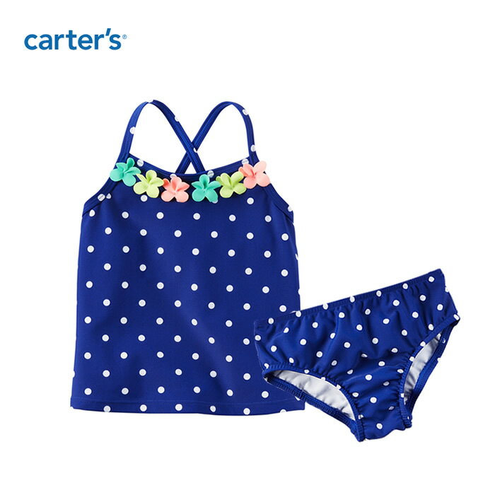 送料無料 サイズ18M〜3T：12-18ヶ月（日本サイズ80-90）〜2-3歳（日本サイズ100）Carter's（カーターズ）水玉タンキニ水着