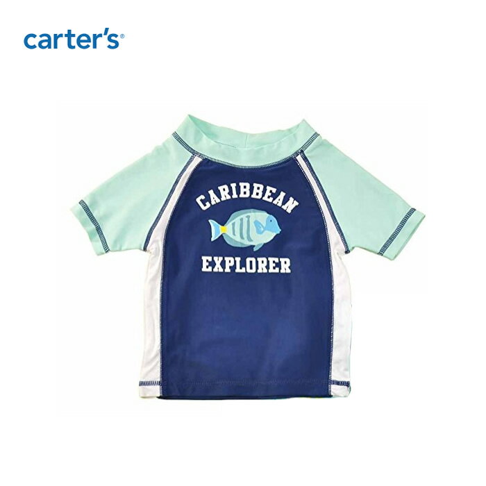 送料無料 サイズ12M〜18M：9-12ヶ月（日本サイズ80）〜12-18ヶ月（日本サイズ80-90）Carter's（カーターズ）水着 半袖ラッシュガード