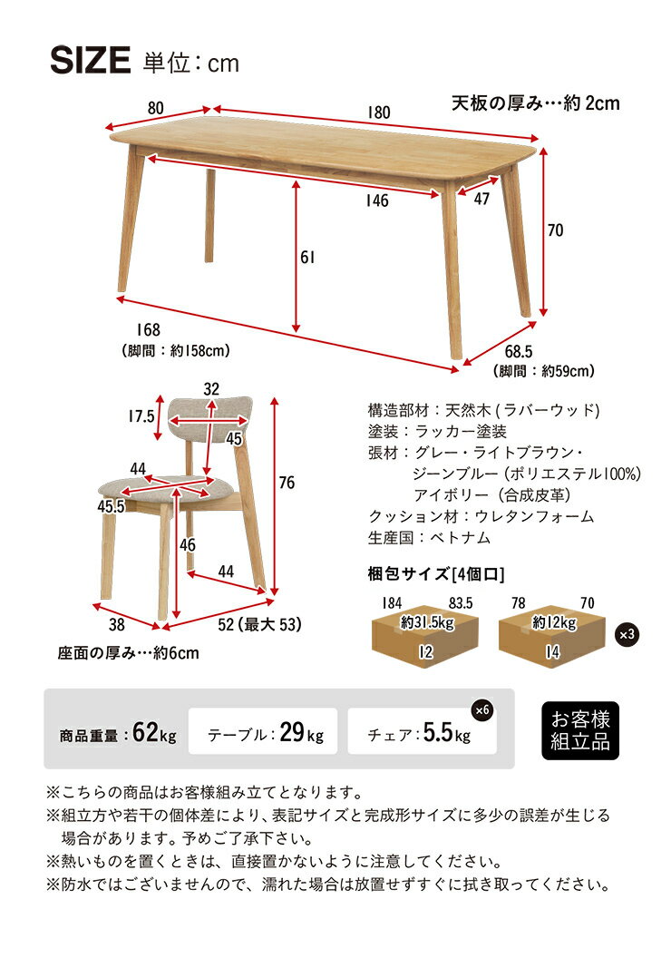 【ポイント7倍!今晩20時開始】ダイニング7点...の紹介画像2