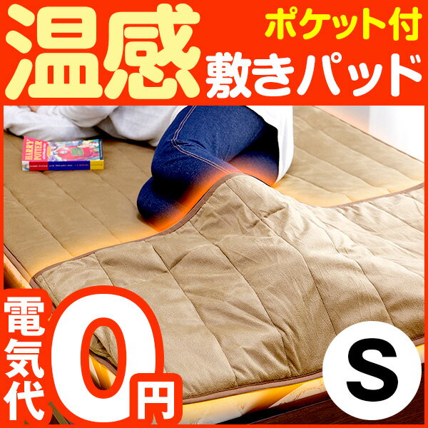 あったか温感 敷きパッド Softy(ソフティ) シングル ブラウン/ベージュ シングルサイズ 敷きパット 寝具 マイクロファイバー 省エネ ぽかぽか 足元 暖かい ポケット付き 冬 温か 冷え症対策