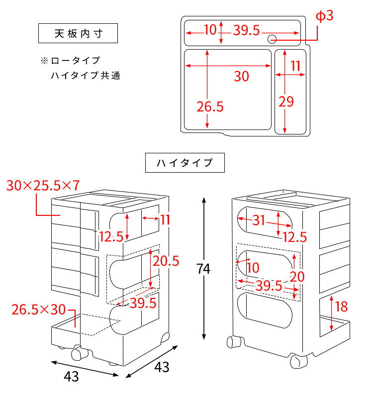【ポイント10倍!今晩20時開始】ワゴン キャスター付き ハイタイプ 4段 マルチワゴン Pluna(プルーナ) WG-H003 7色対応 キッチンワゴン トローリーワゴン シンプル デスクワゴン キッチン収納 ベビー用品 収納棚 コスメ収納 おしゃれ pie-no-10008437 Pie-no サンプル画像2