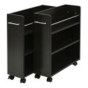 【7%OFFクーポン配布中】【キャスター/可動棚付き】クローゼット 押入れラック 2個セット 19.5x58.5cm SGT-0128 収納 本棚 キャスター付...
