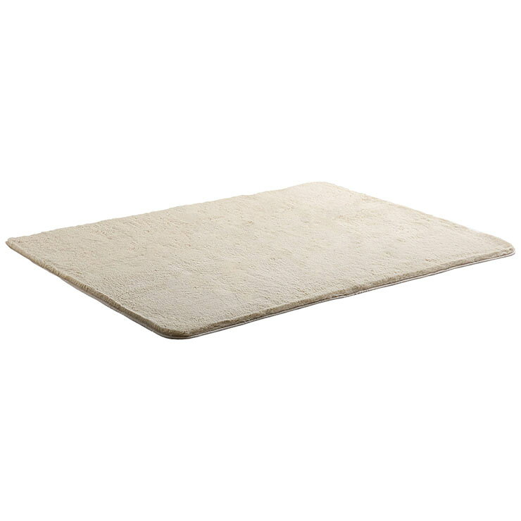 Rakuten - 【ホットカーペット/床暖房対応】ラグ 長方形 140x200cm ふわふわシャギーラグ 8色対応 カーペット 洗える ラグマット ラグカーペット 1.5畳 じゅうたん すべり止め付き シャギー おしゃれ オールシーズン 北欧