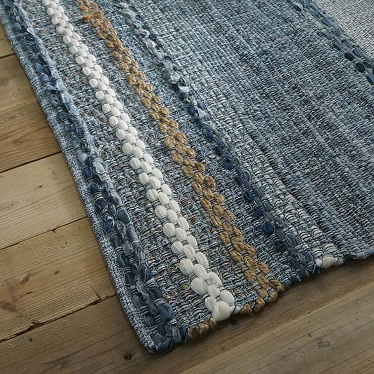 【ホットカーペット/床暖房対応】ラグ カーペット 190x190cm デニムラグ ヒンメル ラグ お