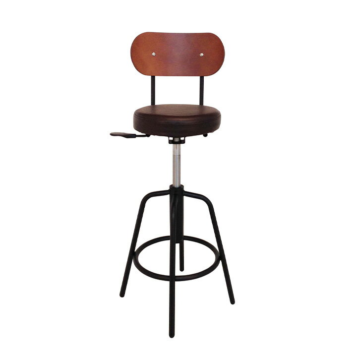 【ポイント9倍!今晩20時開始】【昇降機能付き/360度回転】バースツール HK-61201 3色対応 背もたれ付き バーチェア bar 昇降式 カウンターチェ...