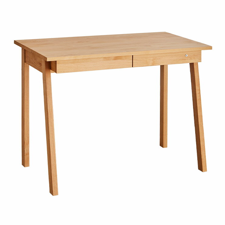 【国産/完成品/アルダー無垢材使用】学習机 学習デスク 幅100cm x 奥行60cm 単品 KUKKA(クッカ) 子供机 子ども机 パソコンデスク リビングデスク コンパクト シンプル ナチュラル おしゃれ 大人 木製 杉工場