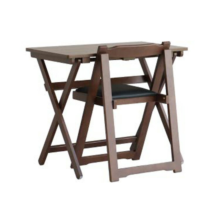 乐天商城 - 【7%OFFクーポン配布中】完成品 デスク＆チェアセット 机椅子セット デスクチェア パソコンデスク 作業机 学習机 勉強机 作業台 ミシン台 折りたたみ おしゃれ シンプル コンパクト 北欧 木製 ホワイト ブラウン TS-3404 幅80cm 2色対応