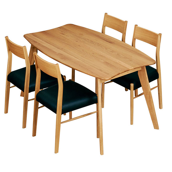 【ポイント9倍！今晩20時開始】【高級材オーク材使用/脚間変更可能】ダイニング5点セット KIND(カイン..