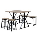 【割引クーポン配布中!】 2wayダイニング4点セット UNI-0002SET 幅90cm ダイニングテーブルセット ダイニングテーブル バタフライテーブル ダイニングチェア ダイニングベンチ テーブル スツール デスク 作業台 折りたたみ 木製 おしゃれ