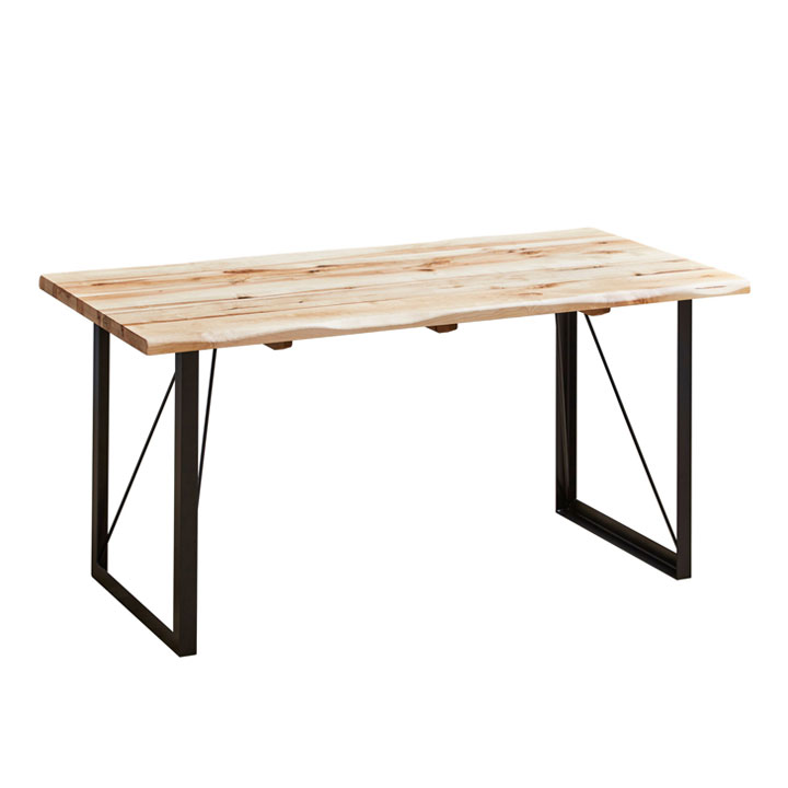 商品のご紹介 ダイニングテーブル 幅150cm バーチ DWELLER(ドゥエラー) 天板にはバーチ無垢材、脚部には黒スチールを使用した北欧風ダイニングテーブルです。無垢材の質感とスチールの組み合わせがお部屋に高級感を与えます。 ※こちらは...