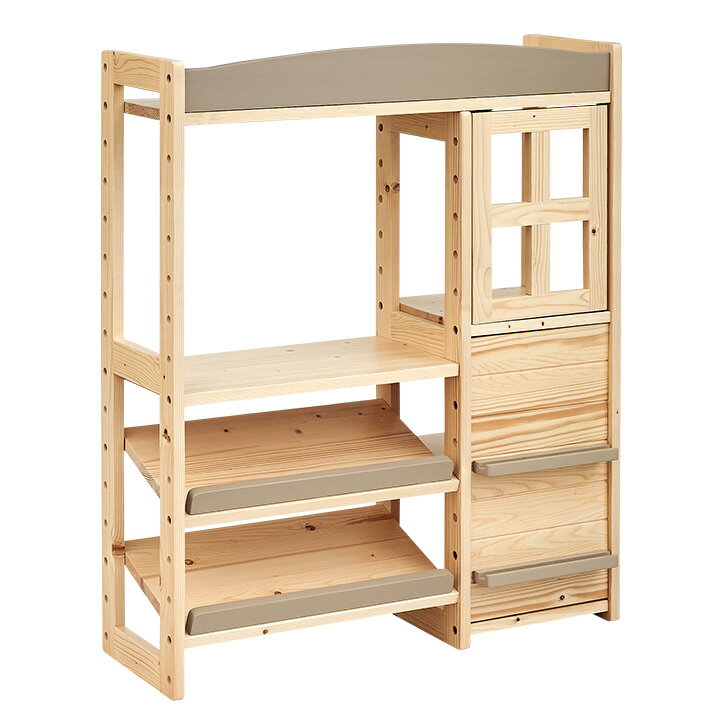 ランドセルラックにもなる 木のお店屋さん Marche5(マルシェ5) 4色対応 お店屋さんごっこ ごっこ遊び ..