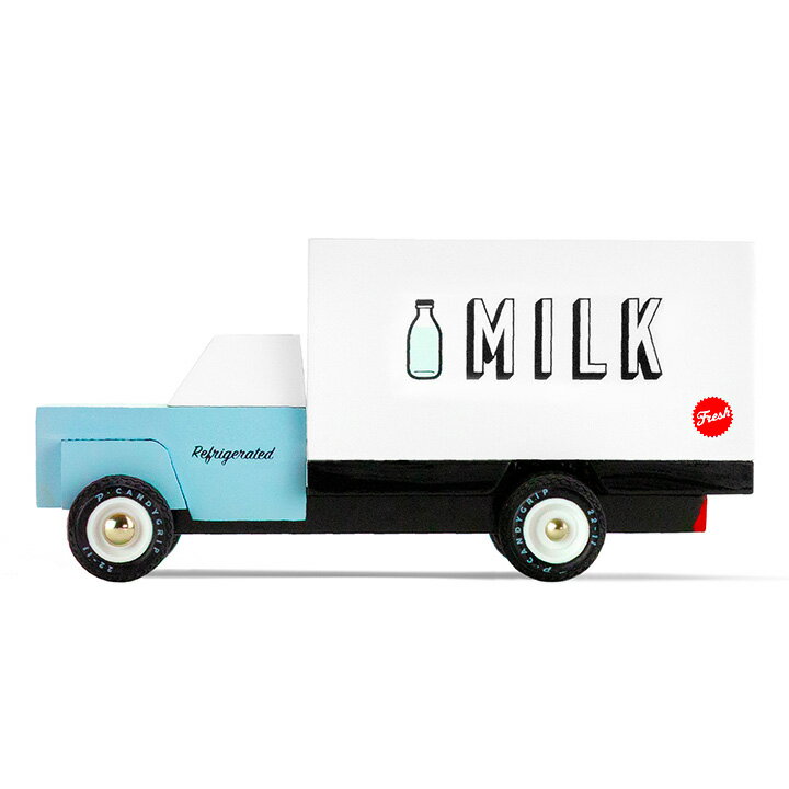 【ポイント20倍】ニューヨーク・ブルックリン発 Candylab(キャンディラボ) Milk Truck トイカー 子供 木製 アメ車 自動車 アメリカ おうち遊び 室内遊び ジオラマ 海外 輸入 トラック 運搬車 働く車 はたらく車 玩具 男の子 木のおもちゃ おしゃれ