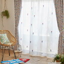 【7%OFFクーポン配布中】日本製 シアーカーテン 100x133cm MOOMIN HOUSE(ムーミンハウス) 1枚入り レースカーテン ドレープカーテン 刺繍 キャラクター 片開き 薄手 洗濯可能 洗える リビング 子供部屋 キッズルーム おしゃれ 北欧 模様替え 新生活