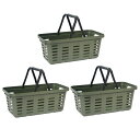 【割引クーポン配布中!】【国産/スタッキング可能/3個セット】POST GENERAL(ポストジェネラル) ヘビーデューティーバスケット ロング 4色対応 カゴ バスケット バッグ ストレージ お買い物 ショッピング 収納 雑貨 プラスチック アウトドア キャンプ カジュアル