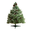 【ポイント最大10倍!15日23:59まで】クリスマスツリー H90cm LEDライト付き ヌードツリー Chalon(カロン) ミニツリー ツリー 単品 イルミネーション 飾り 卓上 電池式 単3 LED 麻 針金 もみの木 松ぼっくり おしゃれ シンプル 北欧 モダン クリスマス