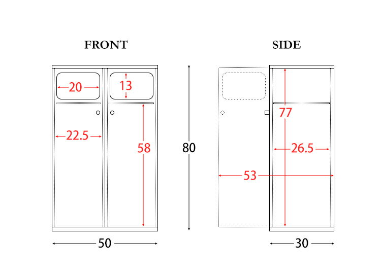 【割引クーポン配布中!】ウッドプッシュダストボックス Empro(エンプロー) DB-802 45Lx2 5色対応 ゴミ箱 蓋付き スリム キッチン リビング 寝室 ベッドサイド フロントオープン 前開き 角型 ダストボックス 分別 くずかご ごみばこ 木製 コンパクト