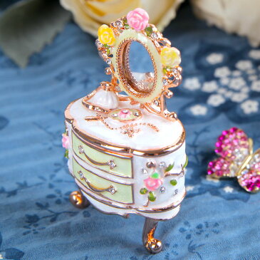 【限定クーポン対象】<ミニチュアドレッサー(ホワイト) ジュエリーボックス>ミニチュア家具シリーズ ドールハウス 家具 誕生日 プレゼント 結婚 出産 お祝い 宝石箱 ジュエリーケース 小物入れ ピィアース PICALS ピカルス