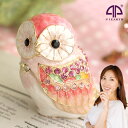 【正規品】 Lフクロウピンク (不苦労) 縁起物 クリスタルジュエリーボックス 手作り 東京銀座PICALS おふくろう 母の日