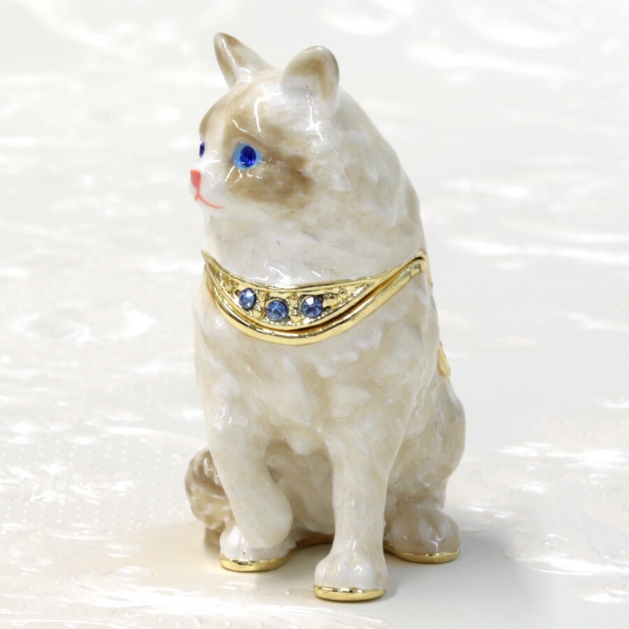 ラグドール 猫 ネコ ねこ ジュエリーボックス ピィアース 東京銀座PICALS 東京銀座ピカルス 可愛い ブランド おしゃれ プレゼント オブジェ 置物 動物 誕生日プレゼント プロポーズ ペット 骨壺 メモリアルボックス ペット