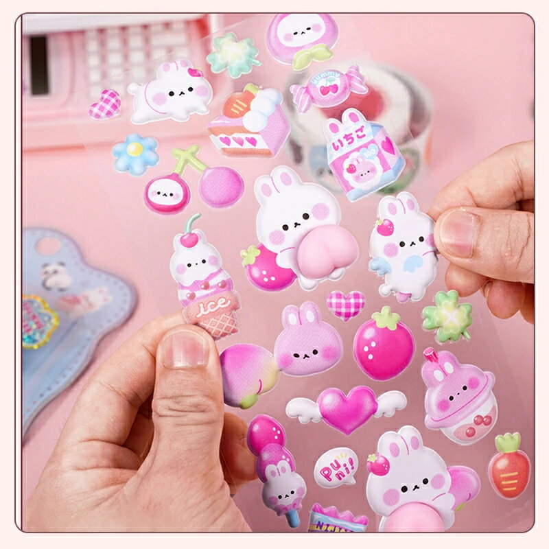 【★人気商品★シール ドロップシール セット ぷくぷくシール おしり ぷっくりシール シール ぷかぷかおしりシール もちもち ぷくぷく ステッカー デコシール 女の子 立体シール 3dシール キャラクター 動物 猫 うさぎ かわいい シール帳 3