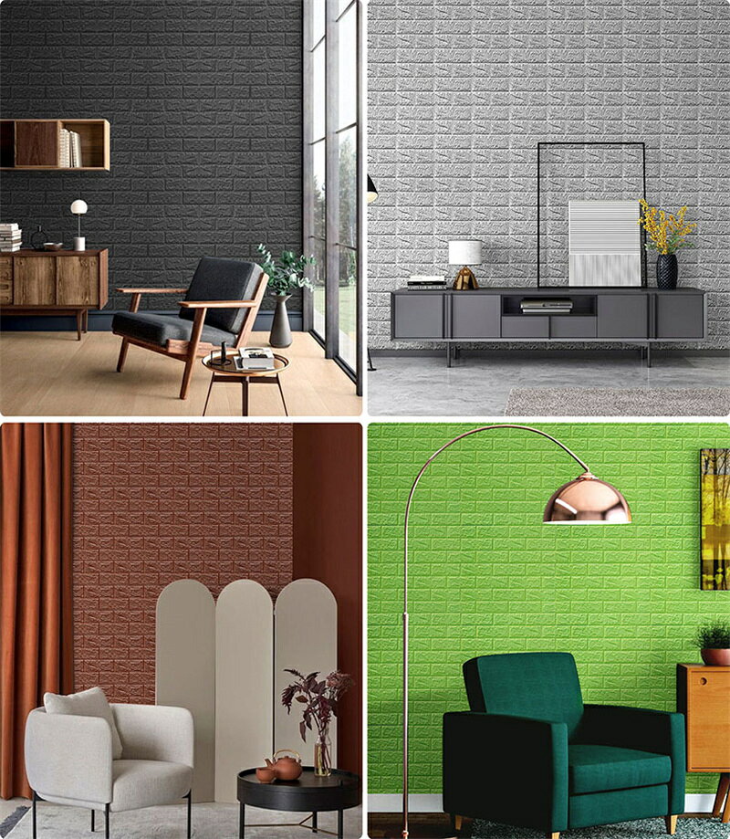 送料無料 壁紙シール 3D 超大判 レンガ調 幅70cm全長20m 3D壁紙 防音シート クッションシート 大判ウォールステッカー 自己粘着 DIY カット可能 断熱 防水 防音 無毒 無臭 壁材 人気製品 楽天海外通販