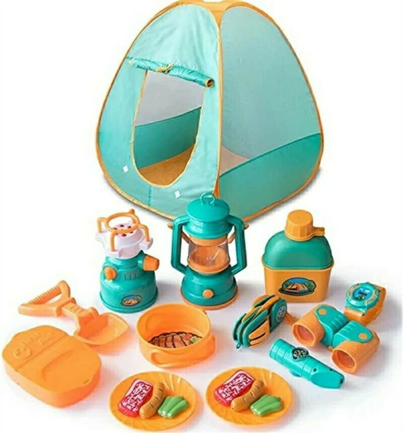 Cooking, Crafts Toys - おままごとセット キャンプテント キッズテント 子供用テント 知育玩具 おもちゃ おままごと キャンプセット BBQ 室内 アウトドア テント ごっこ遊び 鍋おもちゃ キッズおもちゃ 子ども誕生日プレゼント 小男の子 女の子 ギフト贈り物