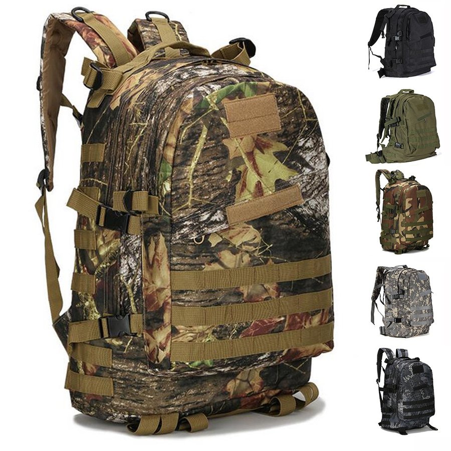 乐天商城 - 55L バックパック 大容量 ミリタリー リュック 600D 撥水 耐久 メンズ レディース 登山 旅行 アウトドア 多収納 MOLLE システム 迷彩 ブラック カーキ ACU CP PC収納 防災 サバゲー 腰ベルト 胸ベルト 通気 背面パッド