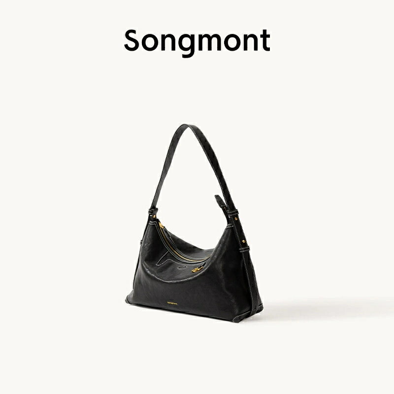 Songmont ソングモント 循迹コレクション 浅行 hobo バッグ 本革 脇下バッグ ショルダーバッグ ゆったりシルエット 通勤 カジュアル きれいめ 大人レディース デザイナーズブランド