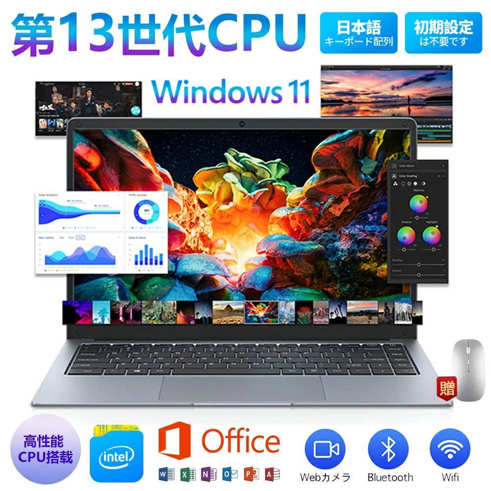 �Ρ��ȥѥ����� �Ρ���pc ���� windows11 office��� 14.0����� �������Ѥ� Web�������� ̵�� Bluetooth 6GB����ǽ��...