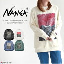 【ラスト1】 NANGA ナンガ ECO HYBRID CONTOUR MAP LOGO SWEATSHIRT/エコ ハイブリッド コントアー マップ スウェットシャツ トレーナー メンズ レディース 男女兼用 裏毛 プリント ラグランスリーブ ポケット付き 刺繍 ロゴ刺繍 シンプル ストリート 春夏 N1NQ