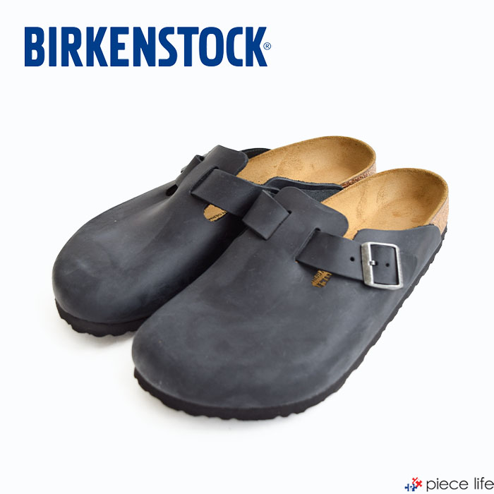 【P3倍】 正規取扱店 BIRKENSTOCK ビルケンシュトック Boston ボストン オイルドレザー メンズ レディース ユニセックス サンダル レギュラー 黒 Black ブラック サボ シューズ 靴 60191/60193