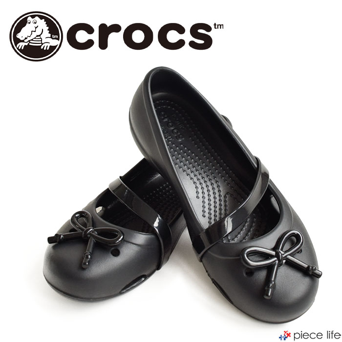 正規取扱店 【66％OFF】crocs クロックス crocs lina bow charm flat PS/クロックス リナ ボウ チャーム フラット PS キッズ ジュニア 女の子 軽量 軽い 防臭 速乾 サンダル シューズ 靴 スポ…