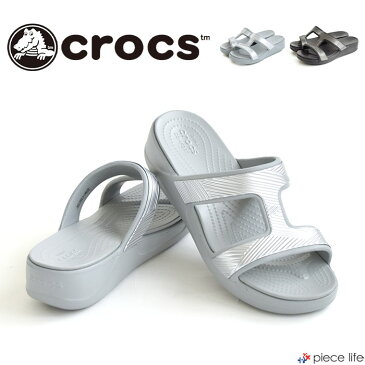 【50％OFF】クロックス crocs / クロックス モントレー メタリック スリッポン ウェッジ ウィメン / WOMEN'S CROCS MONTEREY METALLIC SLIP-ON WEDGE レディース サンダル シューズ 靴 スポーツサンダル 海 山 レジャー アウトドア 室内履き シンプル カジュアル 207144