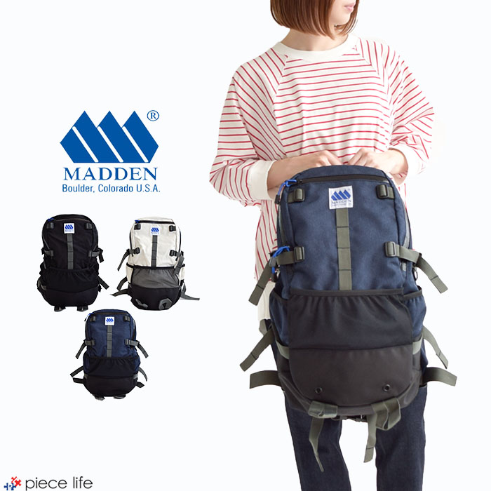 Rakuten - 【10%OFF/ラスト1】MADDEN メデン BEAR PEAK BACK PACK/ベアーピーク バックパック デイパック リュックサック メンズ レディース ユニセックス スポーツ トレッキング バッグ タウン アウトドア キャンプ 登山 鞄 かばん 2022SS新作 MDNM-04