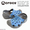 正規取扱店  crocs クロックス Swiftwater Graphic Clog K キッズ ジュニア 男の子 女の子 ユニセックス 軽量 軽い サンダル シューズ 靴 スポーツサンダル 海 山 レジャー アウトドア 室内履き シンプル カジュアル 204451