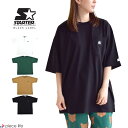 スターター Tシャツ 半袖 STARTER ST-ST104 ワンポイント ロゴ ポケット付き ポケットロゴ 袖刺繍ロゴ ワッペン付き メンズ レディース ブランド カジュアル ストリート シンプル 定番 starter black label