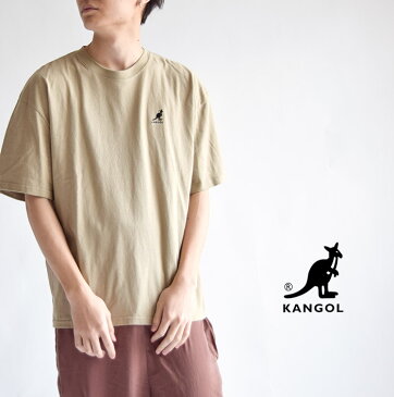 カンゴール tシャツ kangol　tシャツ 半袖 KANGOL ビッグT　ロゴ刺繍　半袖 TEE ロゴT Tシャツ メンズ レディース ユニセックス ブランド おしゃれ カジュアル ストリート 綿100％ スポーツ ビッグT　9273-0008 白T 黒T ベージュT