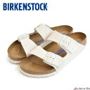 正規取扱店 【ラスト1】BIRKENSTOCK ビルケンシュトック Arizona Soft Footbed アリゾナソフトフットベッド スエードレザー サンダル ダブルストラップ メンズ レギュラー ブルーロゴ 白 white ホワイト 1024554