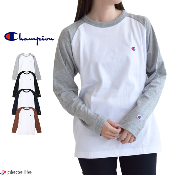 正規取扱店【2023秋冬新作】チャンピオン Champion ロンT ラグランロングスリーブTシャツ RAGLAN LONG SLEEVE T-SHIRT Tシャツ スポーツ メンズ レディース ユニセックス 長袖Tシャツ ラグラン袖 コットン100 シンプル 定番 カジュアル C3-Y429