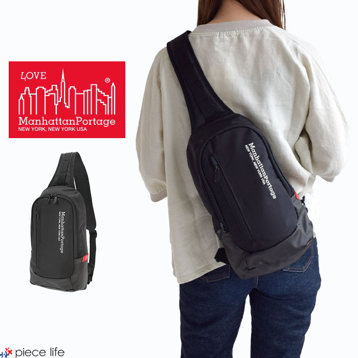 マンハッタンポーテージ バッグ メンズ Manhattan Portage マンハッタンポーテージ Little Italy Crossbody Bag EXPLOR 限定シリーズ ショルダーバッグ ボディバッグ ウェビングテープループ付き メンズ レディース 黒 ブラック アウトドア フェス シンプル MP1927EXPLOR