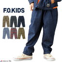 【10%OFF】F.O.KIDS キッズ シェフパンツ パンツ 10分丈パンツ ボトムス ロングパンツ デニム チェック 男の子 女の子 ユニセックス ブランド キッズ カジュアル シンプル アメカジ 子供服 キッズ服 おしゃれ プレゼント ギフト R421043