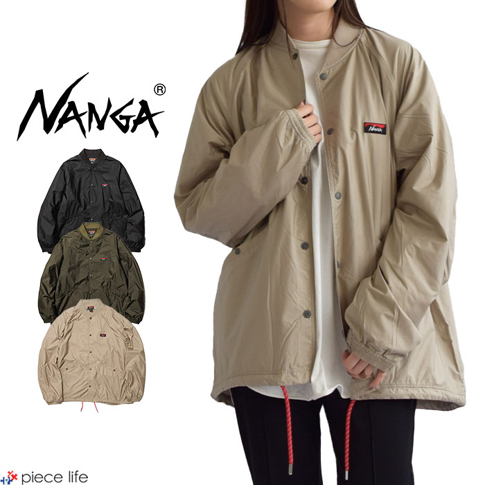 【2023秋冬新作】NANGA ナンガ ジャケット RIB COLLAR COACH JACKET リブカラーコーチジャケット メンズ レディース ユニセックス 春 秋 冬 ナイロン ポリエステル 全3色 M-XL NW2331-1E510