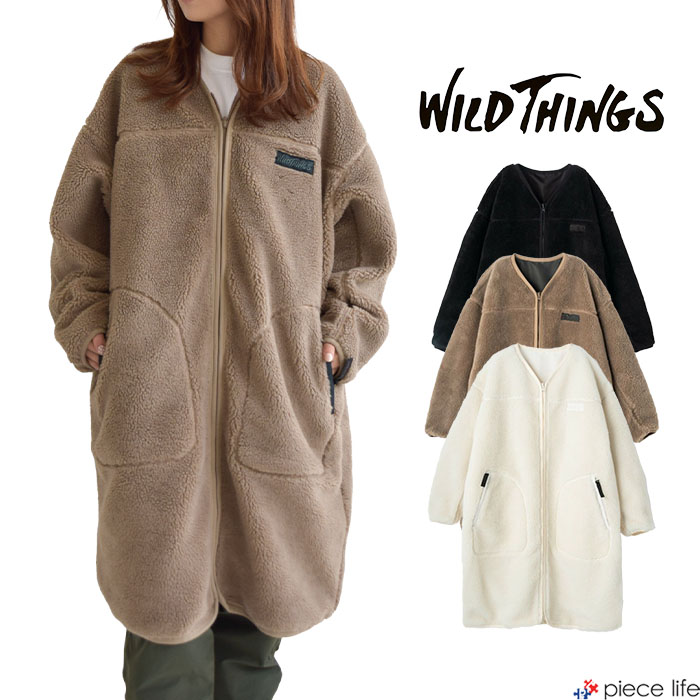 正規取扱店 ワイルドシングス WILDTHINGS コート フラフィーボアリバーシブルコート FLUFFY BOA REVERSIBLE COAT レディース 秋 冬 ポリエステル 全3色 Mサイズ WTW23123KY