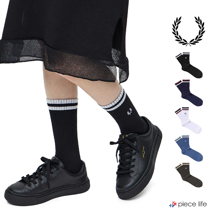 フレッドペリー 靴下 メンズ 【2024春夏新作】FRED PERRY フレッドペリー 靴下 ソックス TIPPED SHORT SOCKS メンズ レディース ユニセックス オールシーズン 全5色 23-25cm 25-27cm F19998