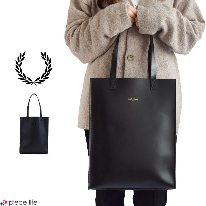 【2024春夏新作】FREDPERRY フレッドペリー バッグ トートバッグ BURNSIHED LEATHER TOTE BAG メンズ レディース ユニセックス オールシーズン レザー ブラック black 黒 ワンサイズ L6285