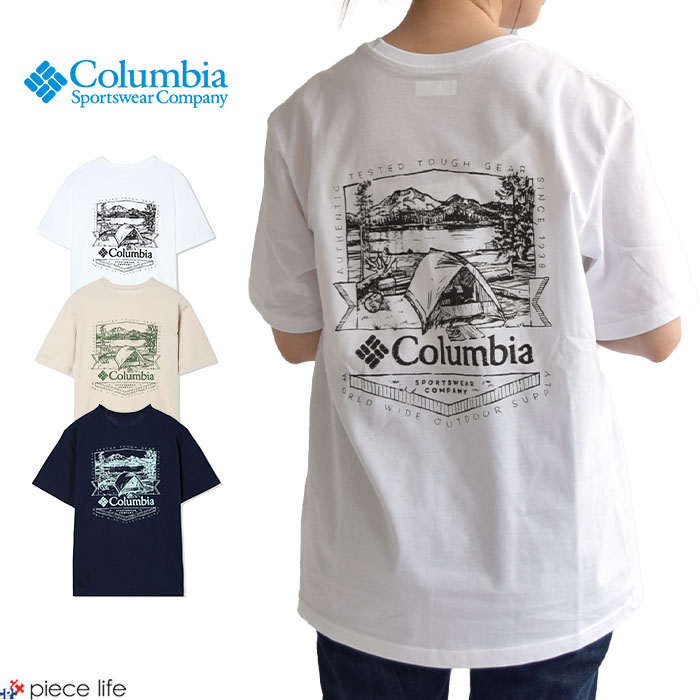 【2024春夏新作】コロンビア Columbia Tシャツ トップス ロッカウェイリバー バック グラフィックショートスリーブティー Rockaway River Back Graphic SS Tee メンズ レディース ユニセックス 綿 コットン 春 夏 全3色 M-XL XE4916